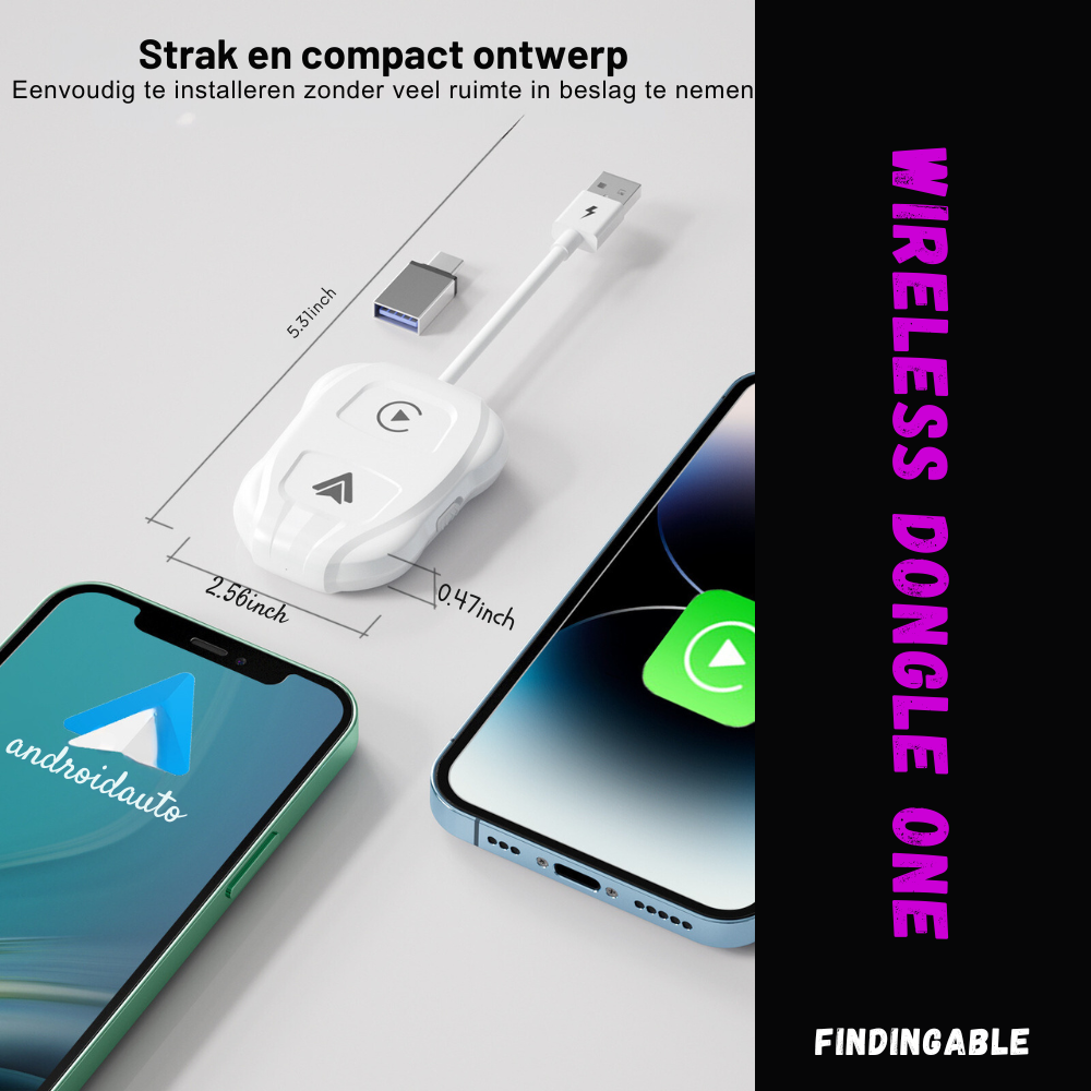Findingable - CarPlay / Android Auto Wireless Dongle ONE
